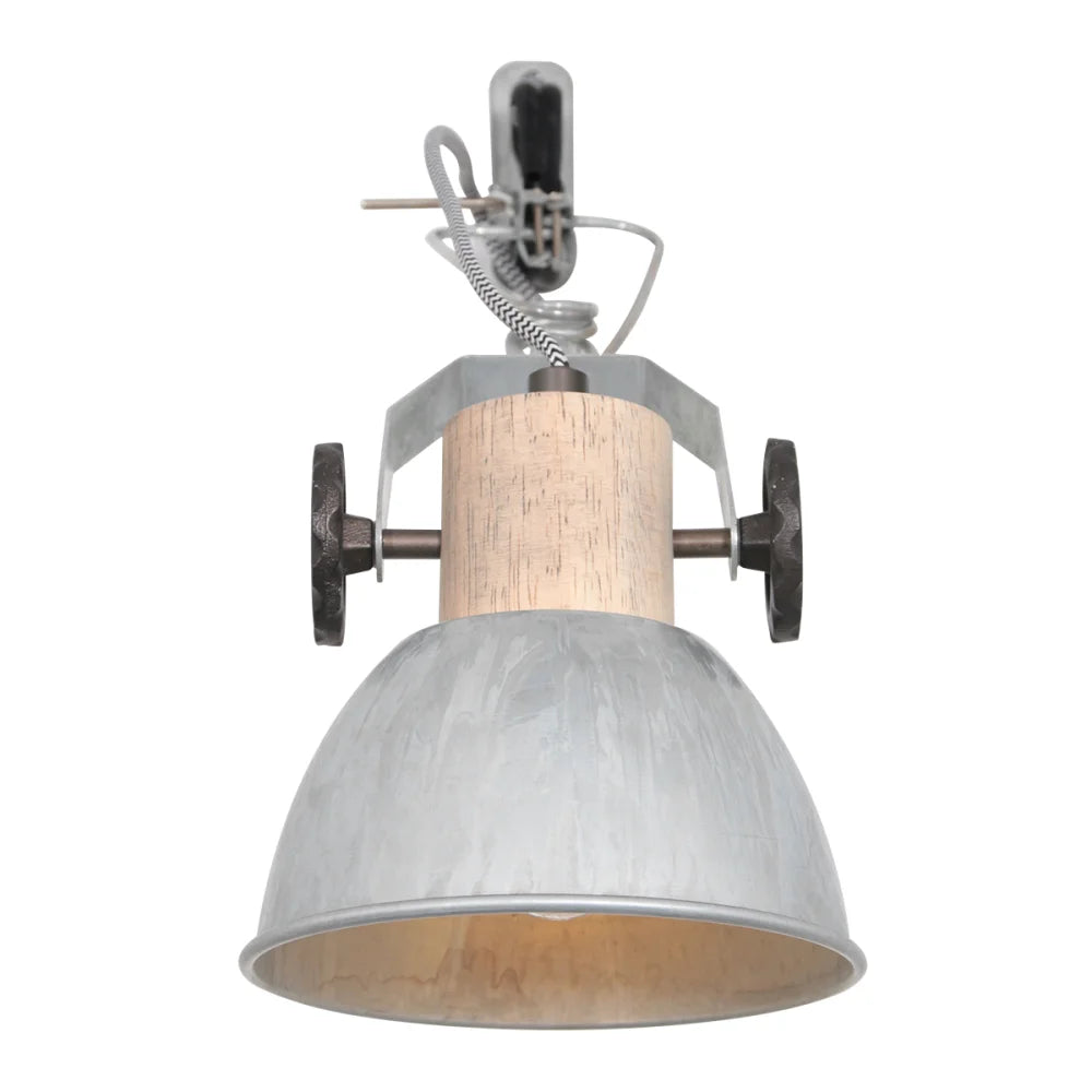 Lampe spot pince nickel mat - Gearwood