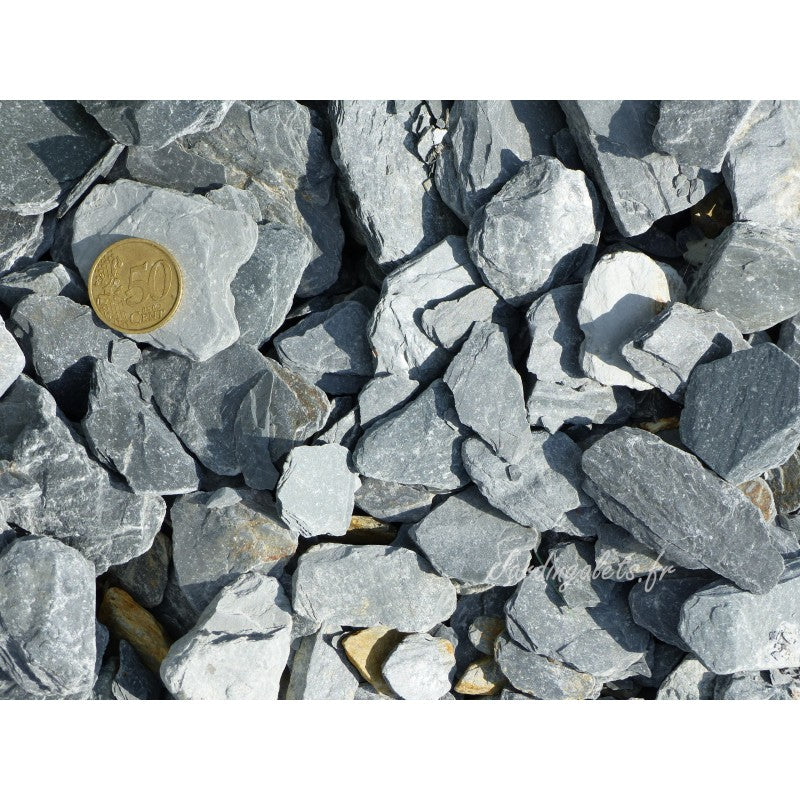 Paillage d'ardoise grise 30/60
