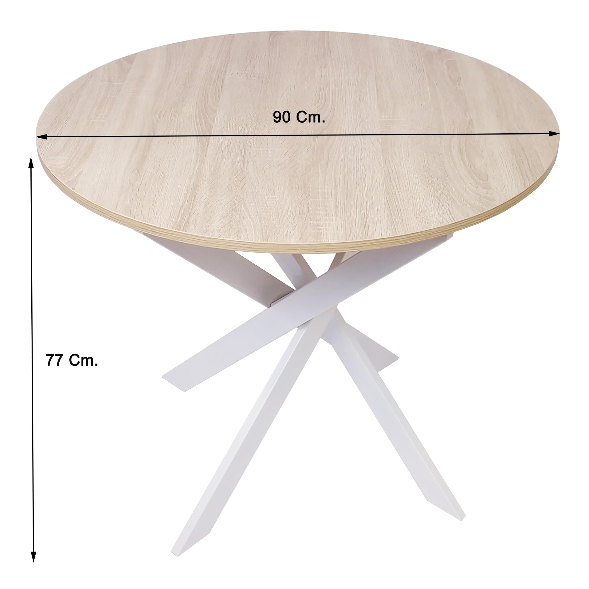 Table à manger ronde fixe ZEN Chene