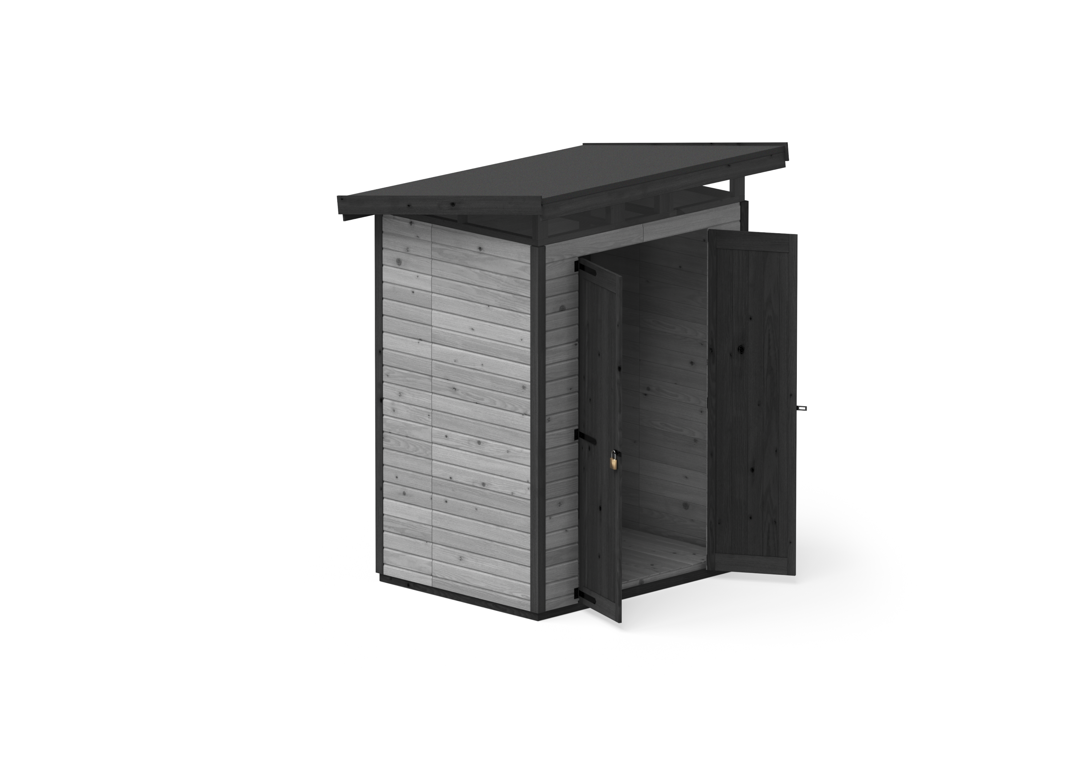 Abri de jardin en bois 163x127 cm Gris
