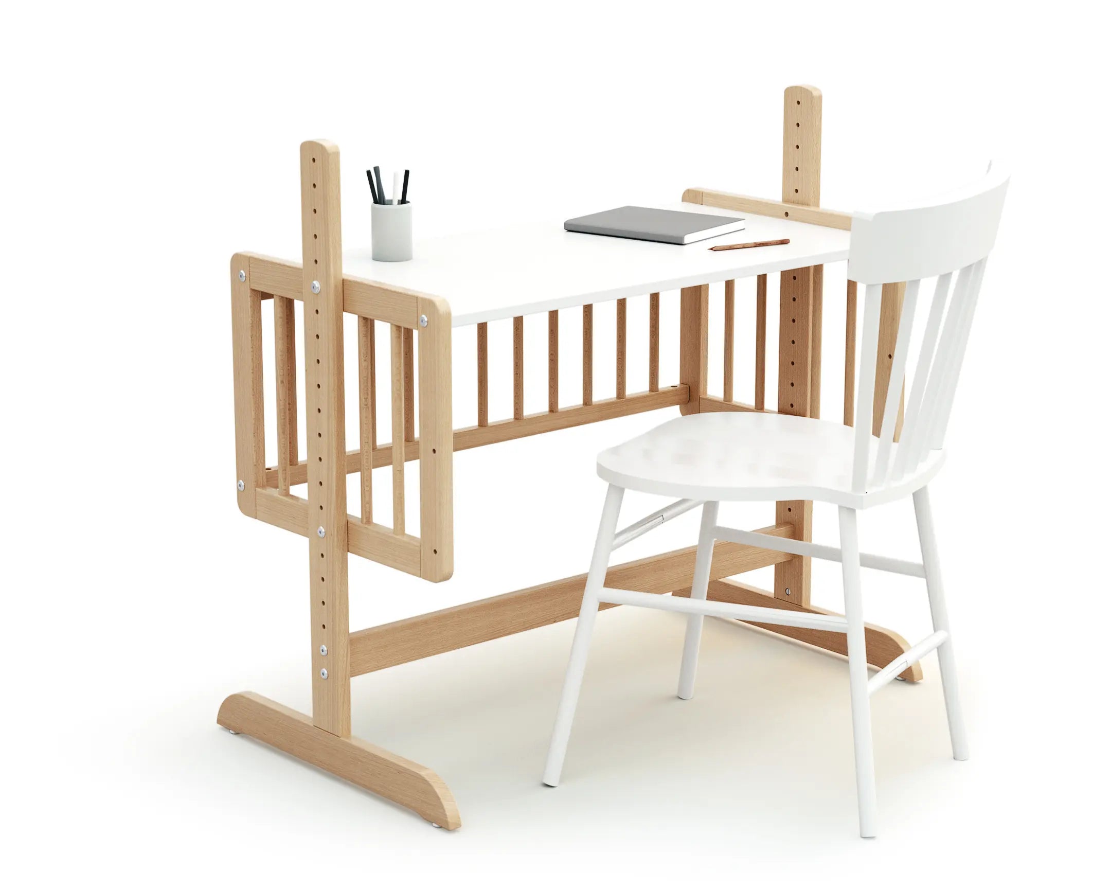 Berceau cododo évolutif en bois ESSENTIEL Hêtre Verni 40 x 80 cm