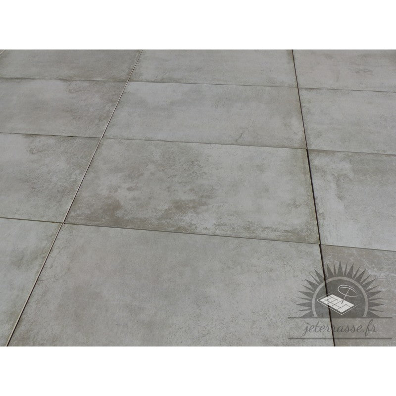 Dalle en Grès cérame Béton Gris 100x50 cm