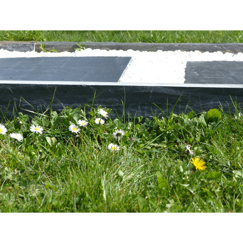 Pack de bordures en ardoise - 100 x 10 cm - noir