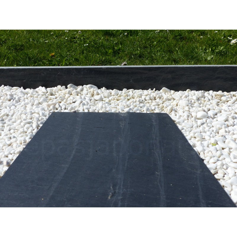 Pack de bordures en ardoise - 100 x 10 cm - noir