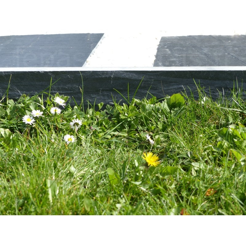 Pack de bordures en ardoise - 100 x 10 cm - noir