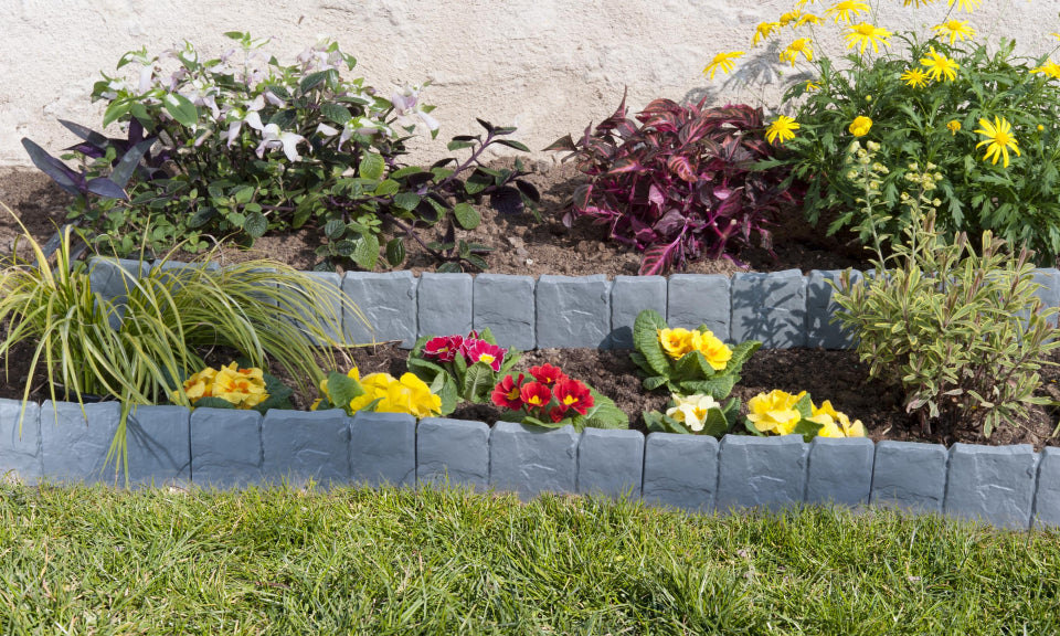 Bordurettes pour parterre imitation pierre - Lot de 20