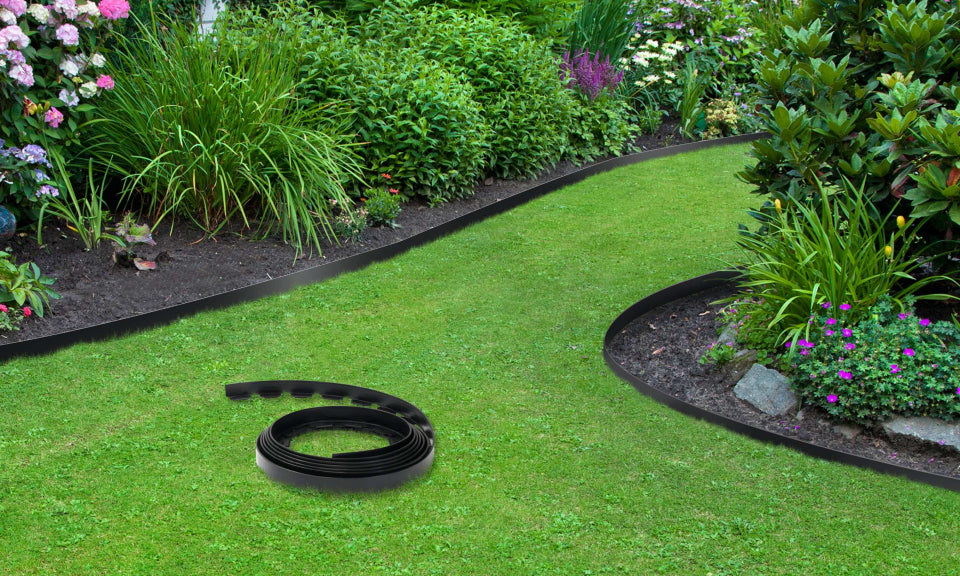 Bordurette pour parterre 10m en plastique noir