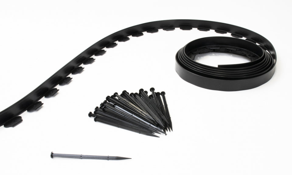 Bordurette pour parterre 10m en plastique noir