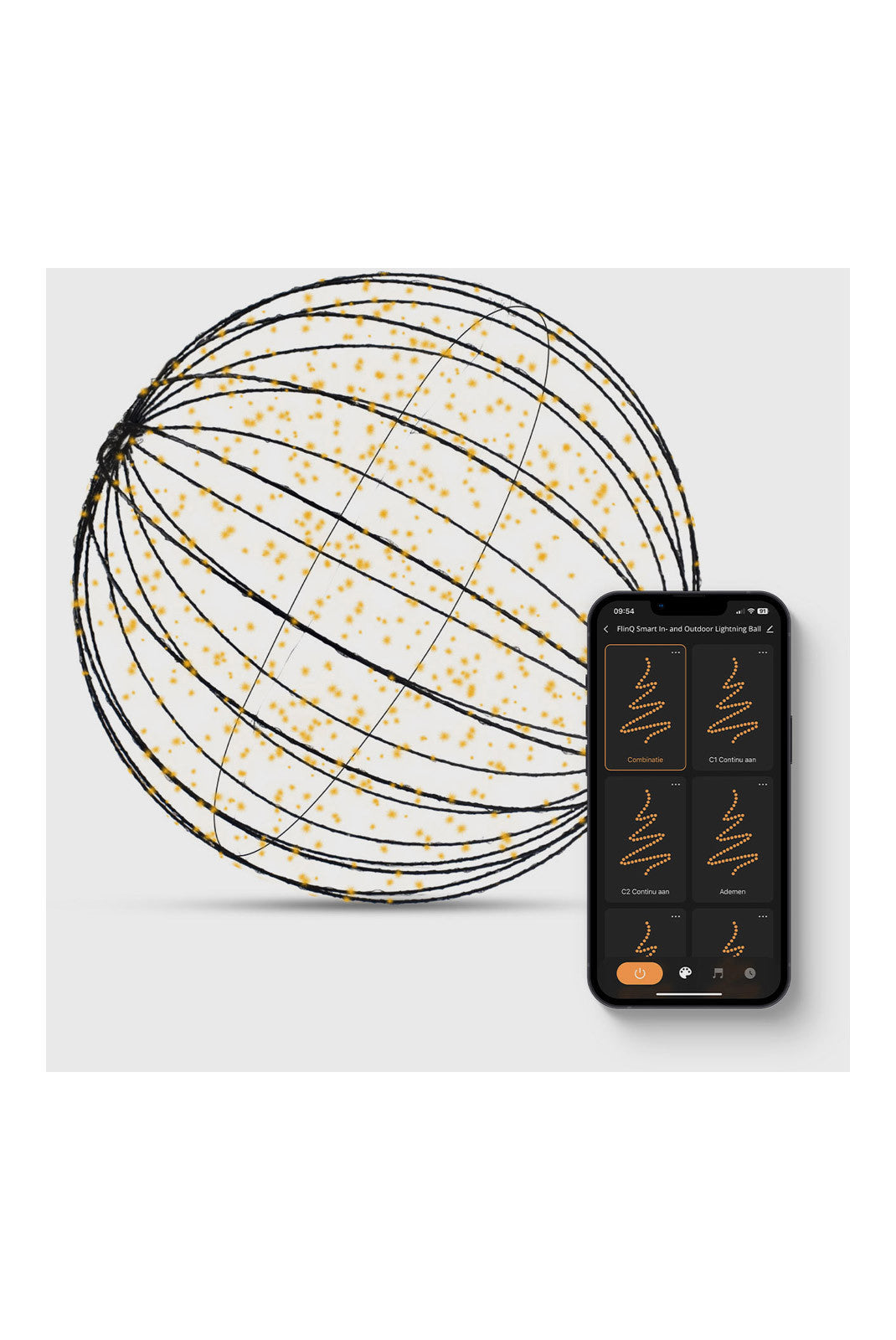 Boule lumineuse intelligente pour intérieur et extérieur - Medium 30cm