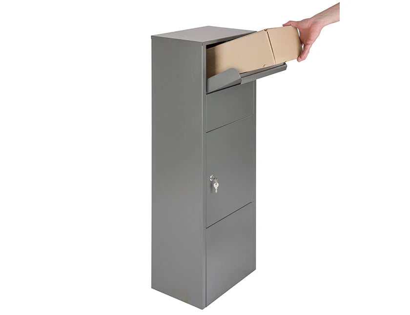 Boîte aux lettres pour paquets verticale Hannovre noire mate