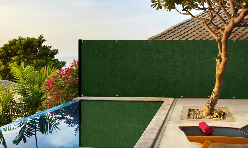 Brise vue occultant 1.8x10 m 220 gr/m² vert