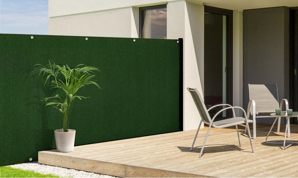 Brise vue occultant 1.5x10 m 220 gr/m² vert