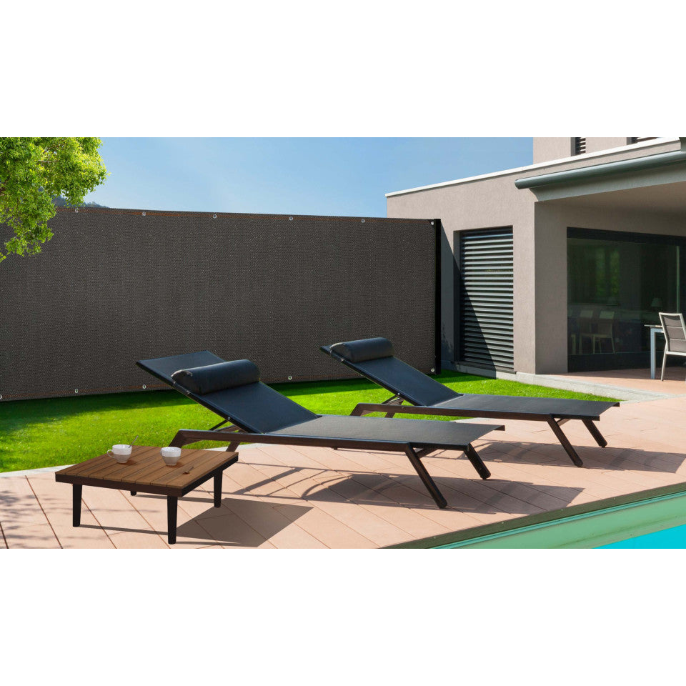 Brise vue occultant 1.8x10m 220 gr/m² gris