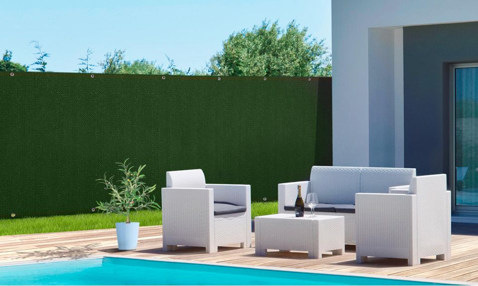 Brise vue occultant 1.5x10 m 300 gr/m² vert