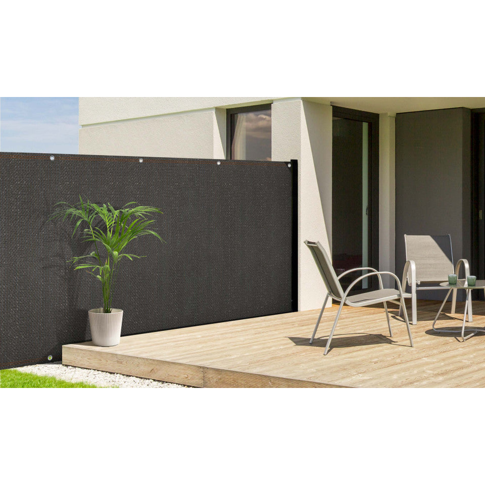 Brise vue occultant 1.8x10m 220 gr/m² gris