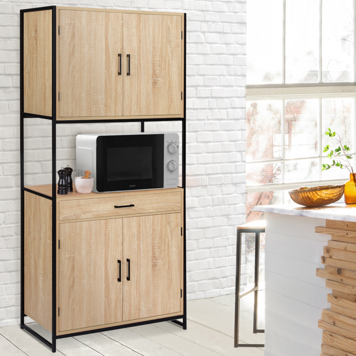 Vaisselier industriel Memphis 2 niveaux 80x176cm