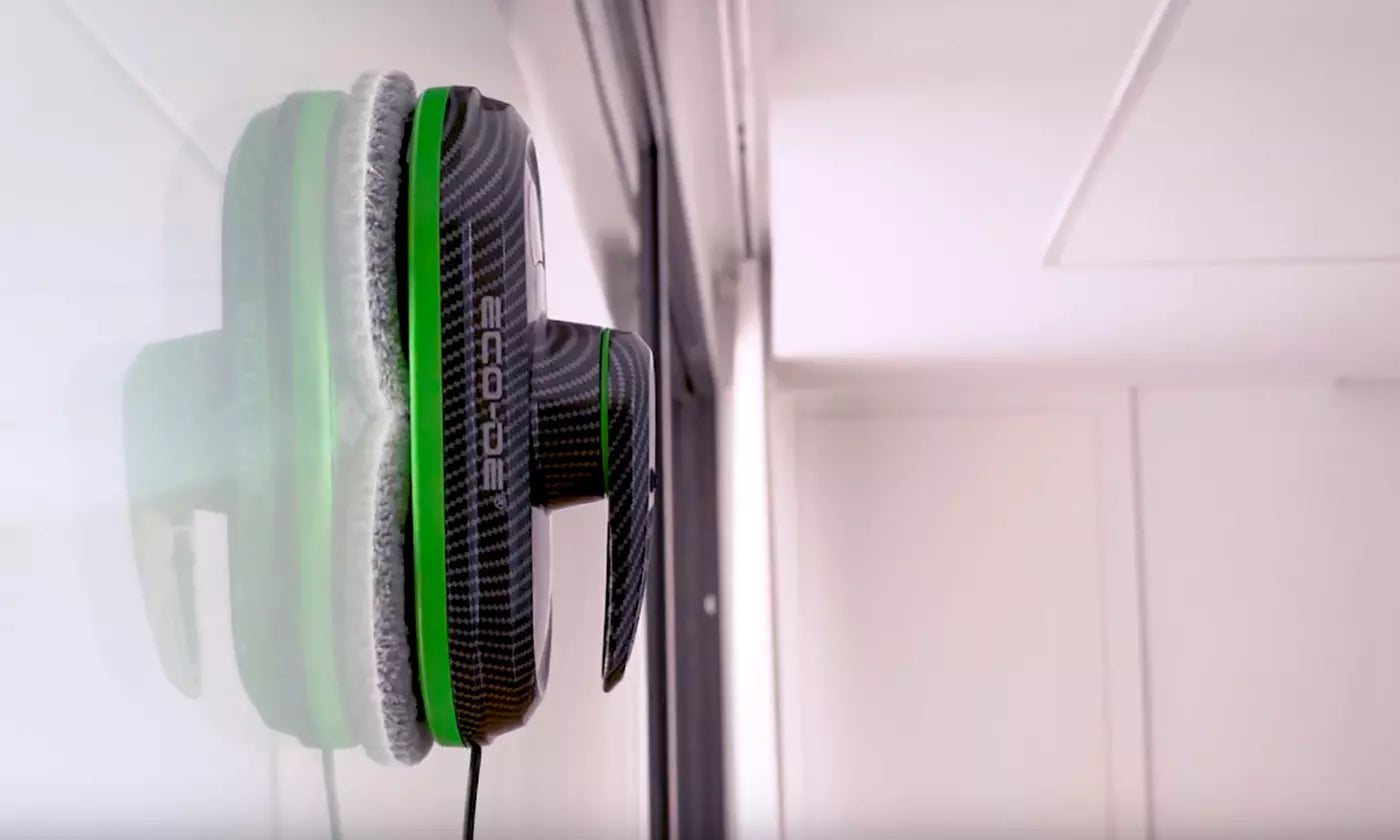 Robot lave vitres automatique pour fenêtres, 3 programmes - 12 chiffons microfibres inclus