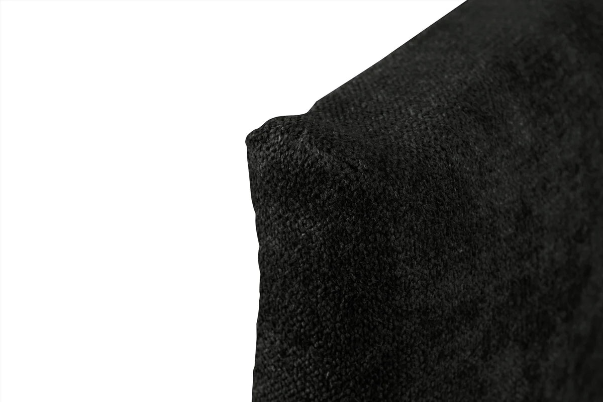 Tête de lit en tissu Cala - Noire