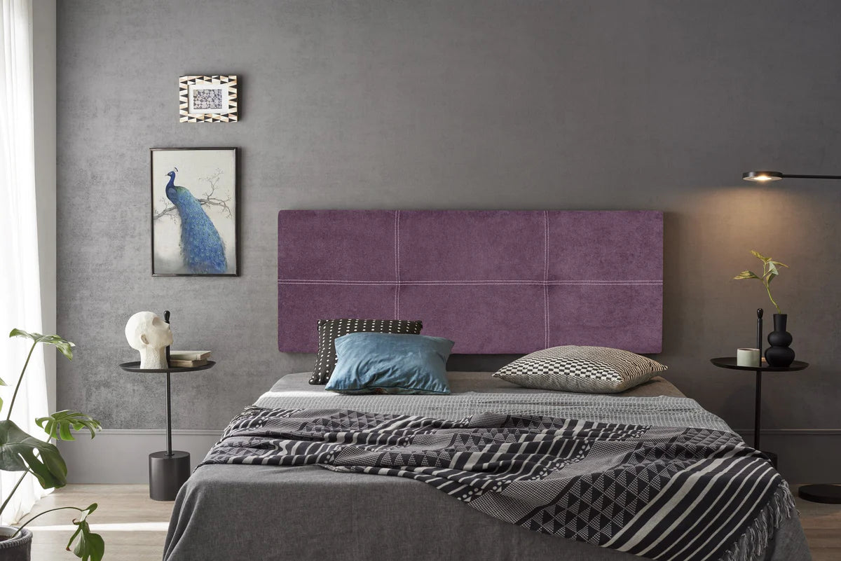 Tête de lit gigogne en tissu Dalia - Violet