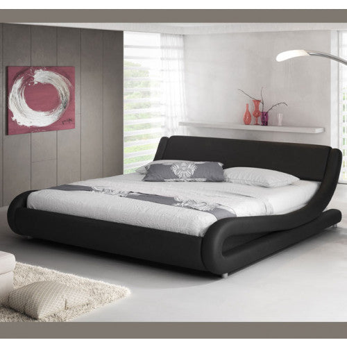 Lit double design noir - 180 X 200 cm -  Piccione