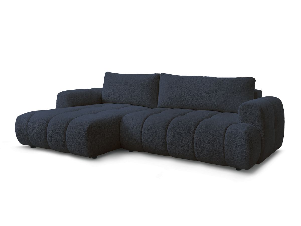 Canapé d'angle convertible FUJI tissu bouclette - Angle gauche