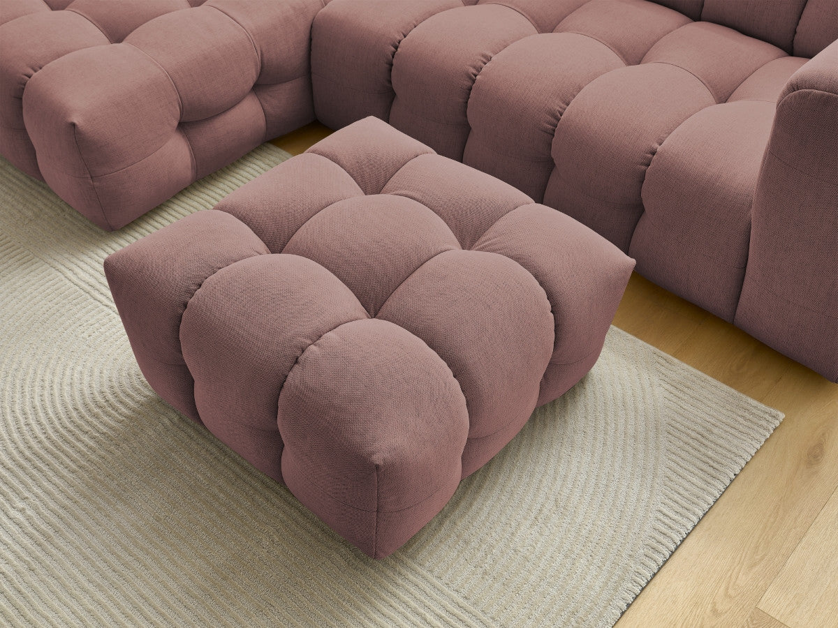 Canapé d'angle fixe CLOUD avec pouf Angle gauche