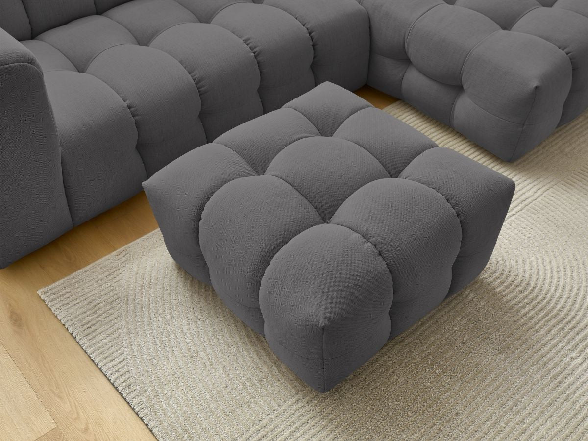 Canapé d'angle fixe CLOUD avec pouf Angle droit