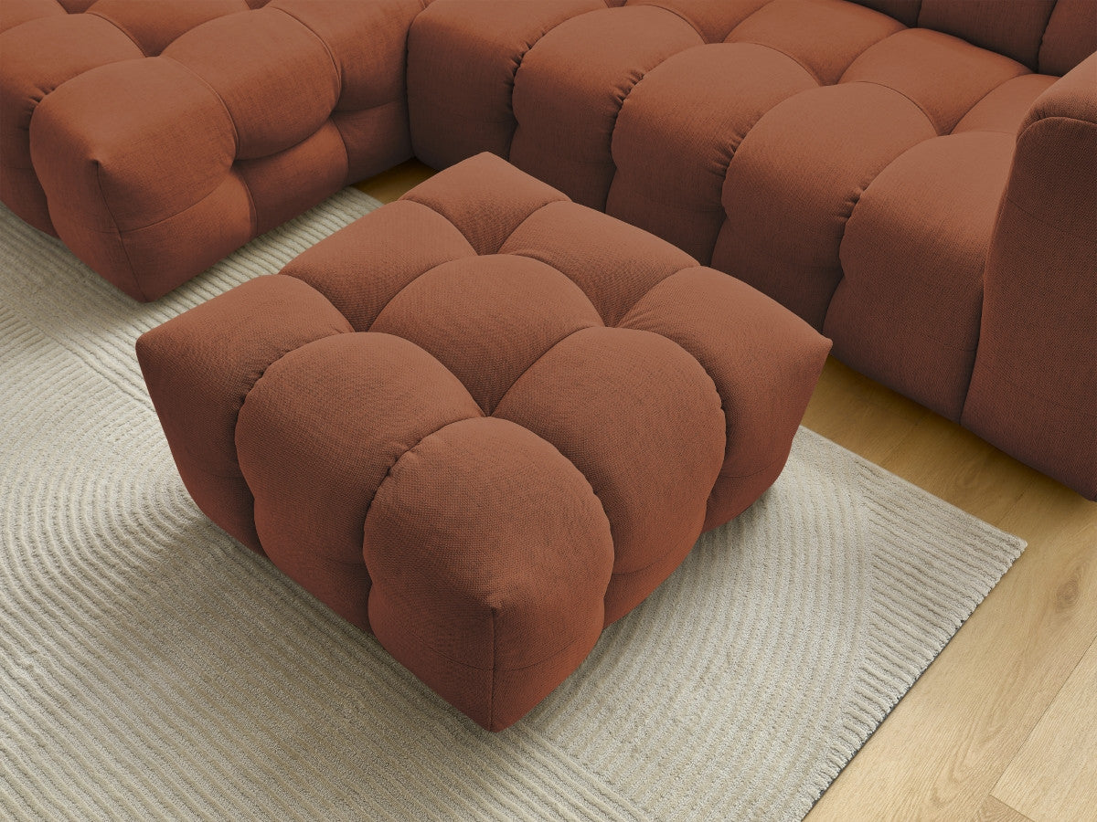 Canapé d'angle fixe CLOUD avec pouf Angle gauche