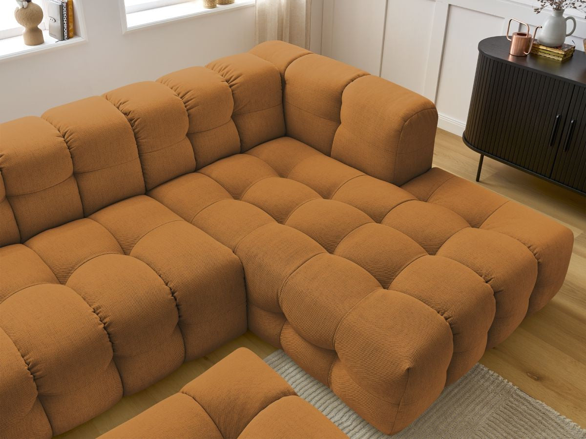 Canapé d'angle fixe CLOUD avec pouf Angle droit