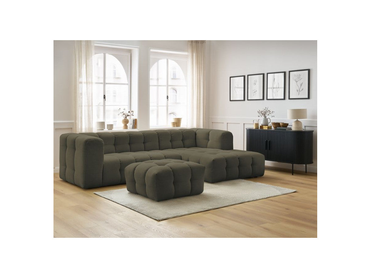 Canapé d'angle fixe CLOUD avec pouf Angle droit
