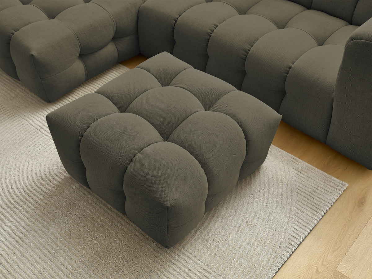 Canapé d'angle fixe CLOUD avec pouf Angle gauche