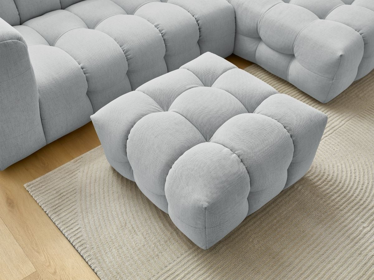 Canapé d'angle fixe CLOUD avec pouf Angle droit