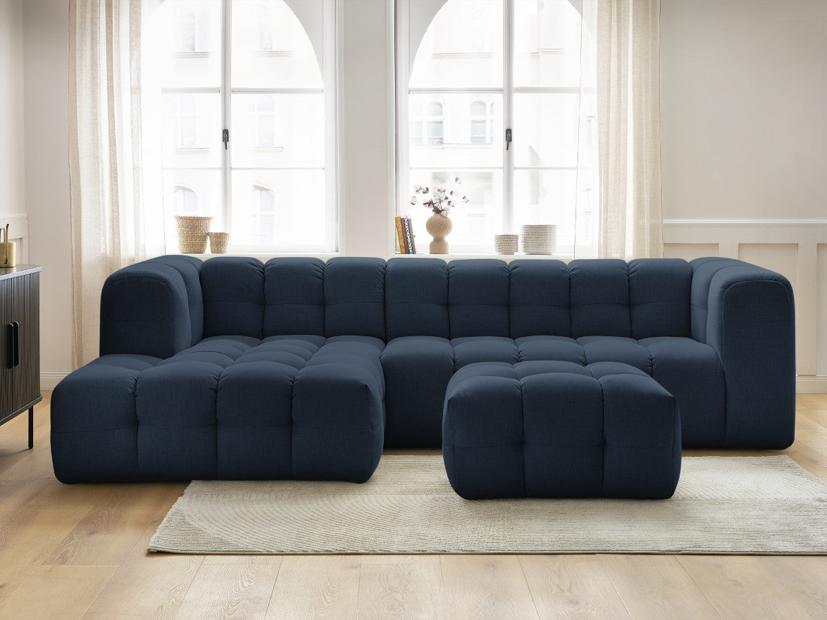 Canapé d'angle fixe CLOUD avec pouf Angle gauche