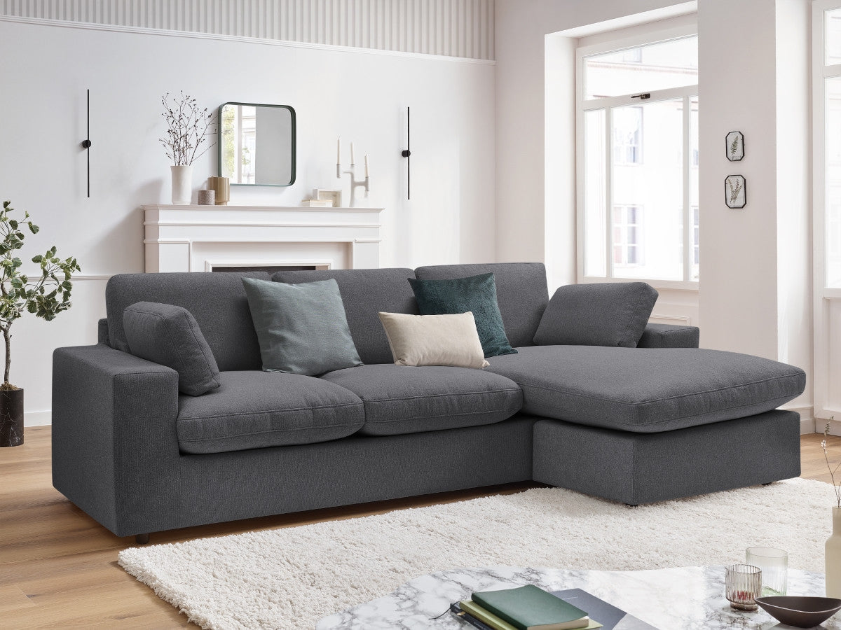 Canapé d'angle fixe réversible compact BELAIR