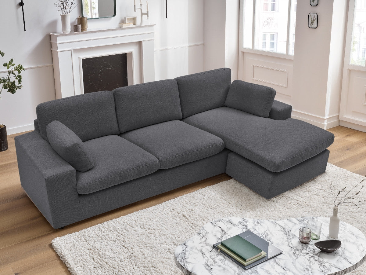 Canapé d'angle fixe réversible compact BELAIR