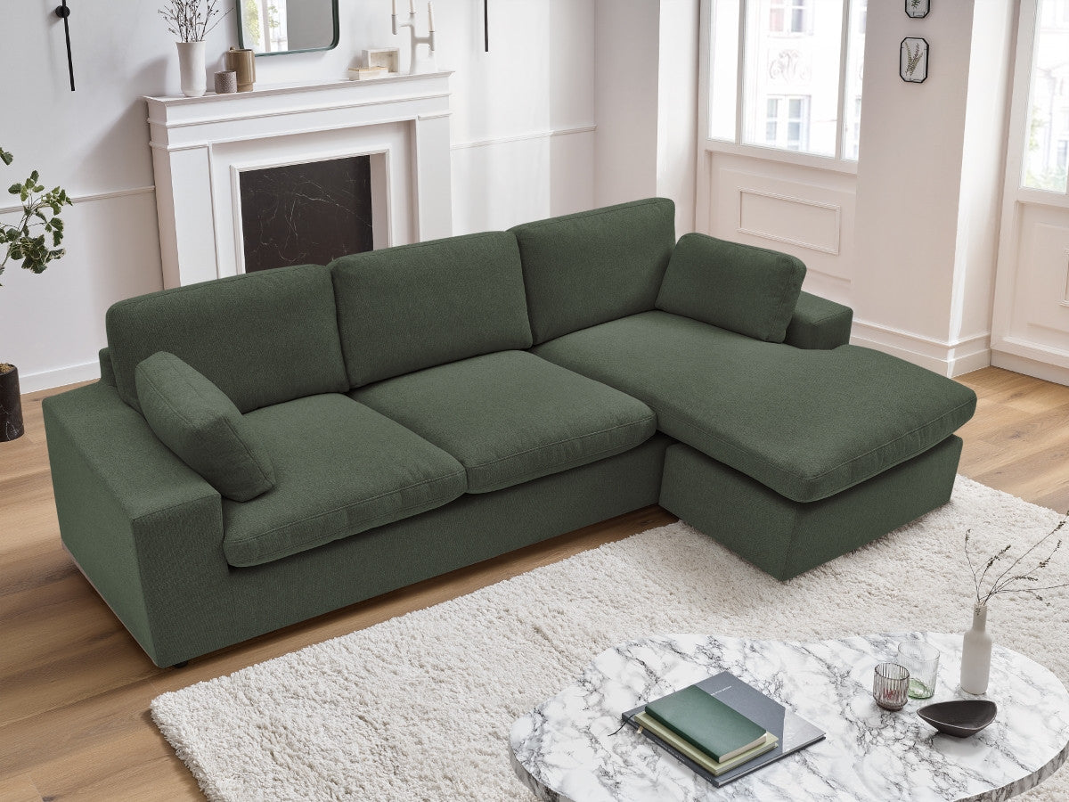 Canapé d'angle fixe réversible compact BELAIR