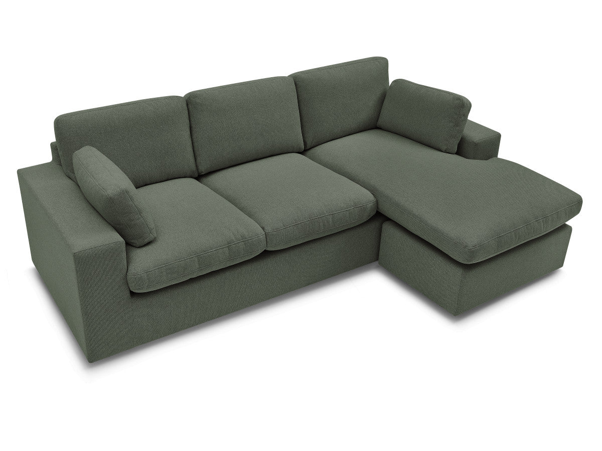 Canapé d'angle fixe réversible compact BELAIR