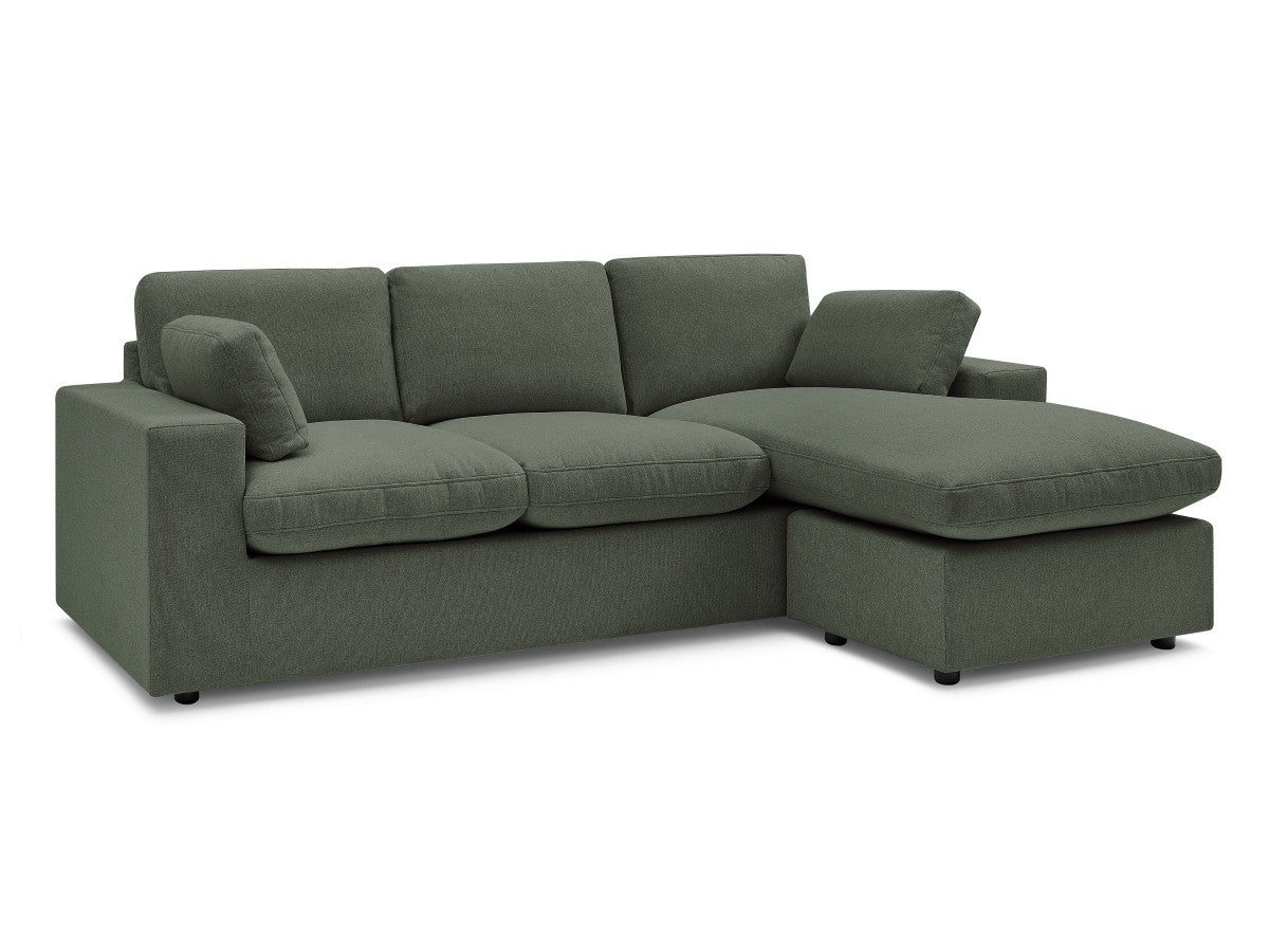 Canapé d'angle fixe réversible compact BELAIR