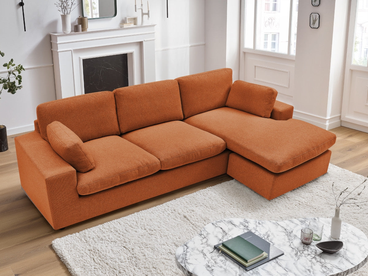 Canapé d'angle fixe réversible compact BELAIR