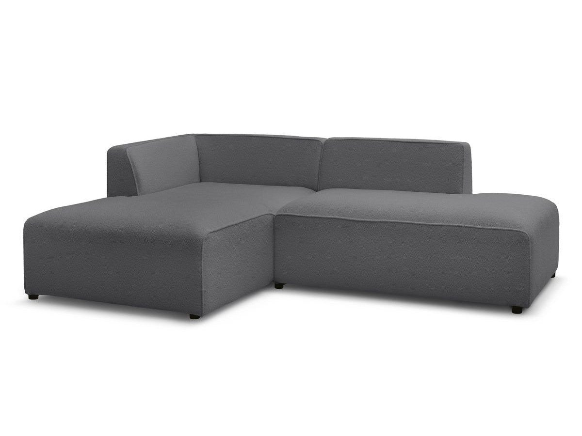 Canapé d'angle fixe MEGEVE tissu bouclette Angle droit