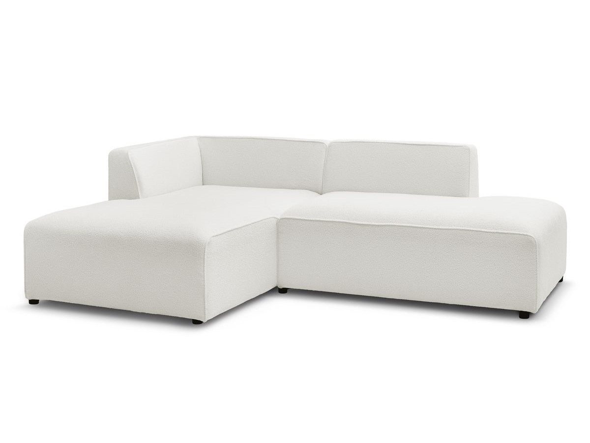 Canapé d'angle fixe MEGEVE tissu bouclette Angle droit