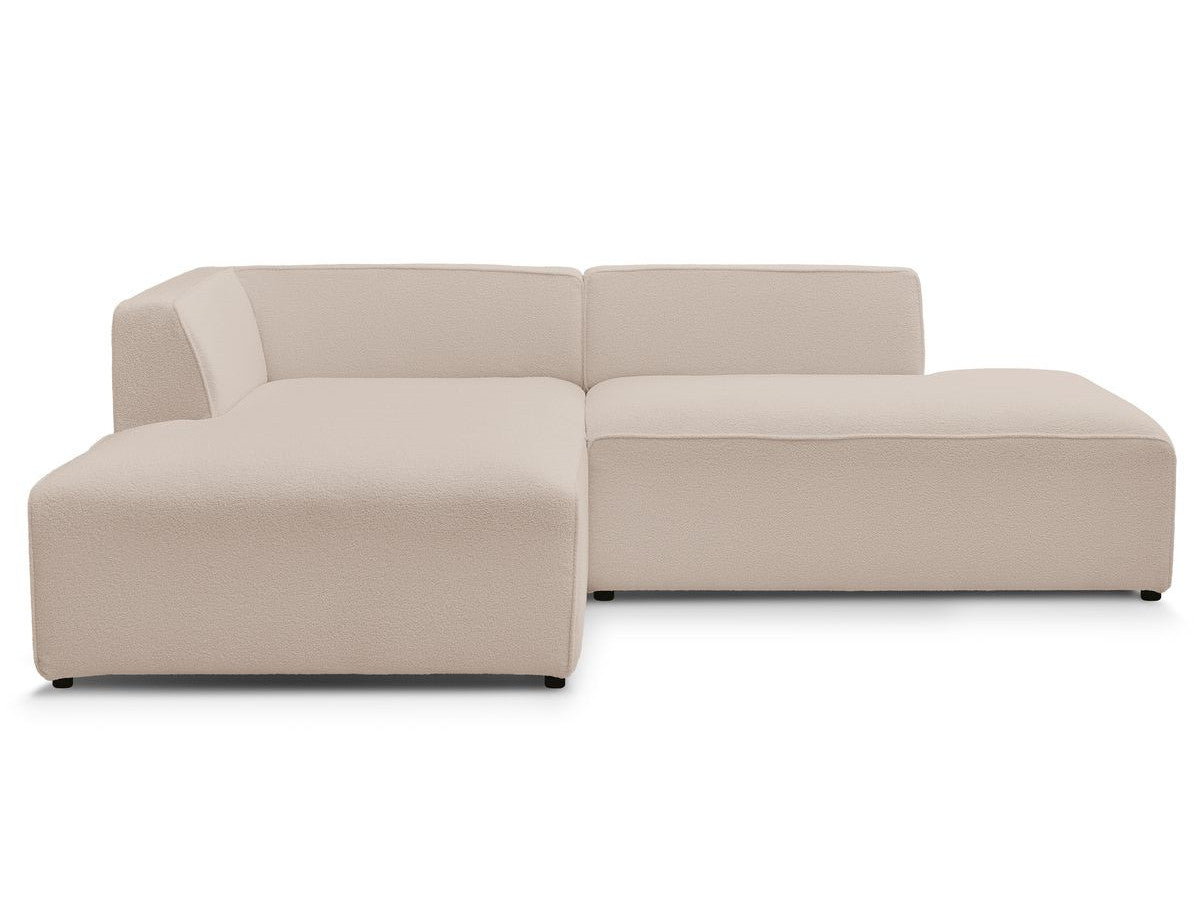 Canapé d'angle fixe MEGEVE tissu bouclette Angle droit