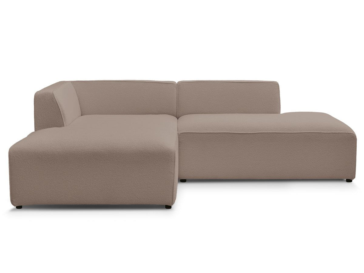 Canapé d'angle fixe MEGEVE tissu bouclette Angle gauche