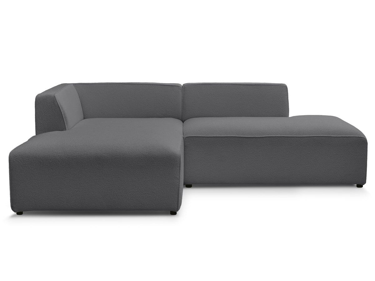 Canapé d'angle fixe MEGEVE tissu bouclette Angle droit