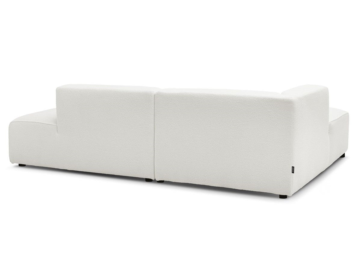 Canapé d'angle fixe MEGEVE tissu bouclette Angle droit