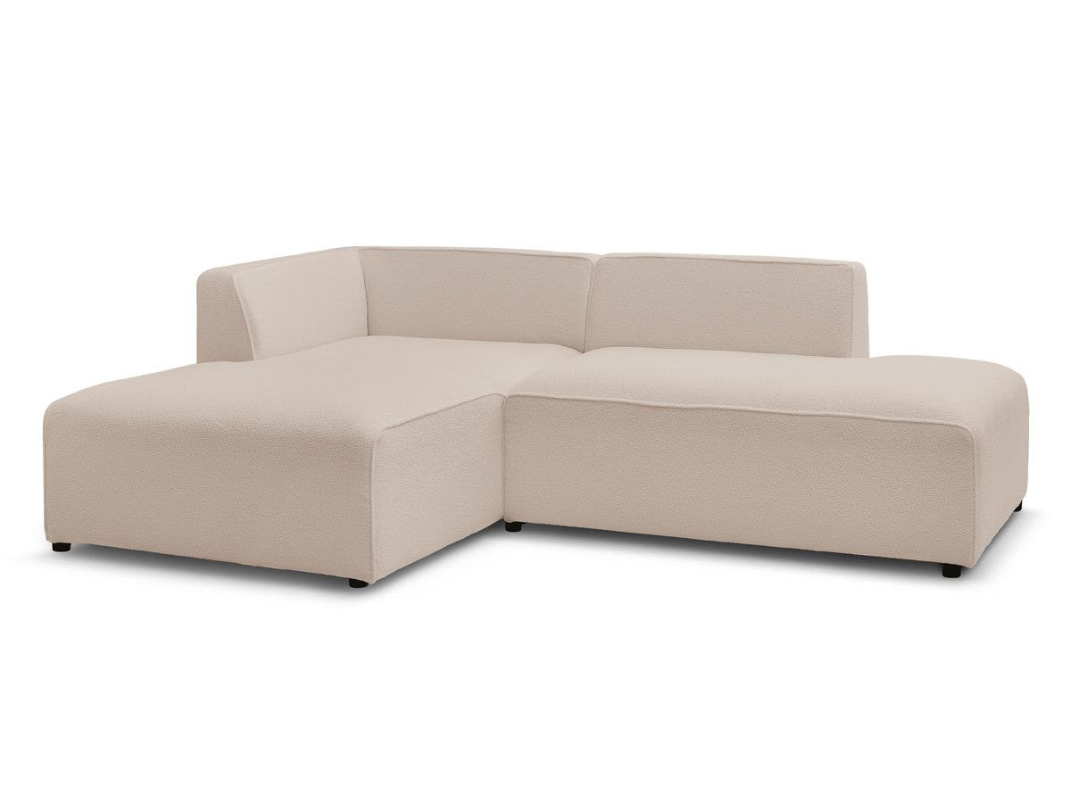 Canapé d'angle fixe MEGEVE tissu bouclette Angle gauche