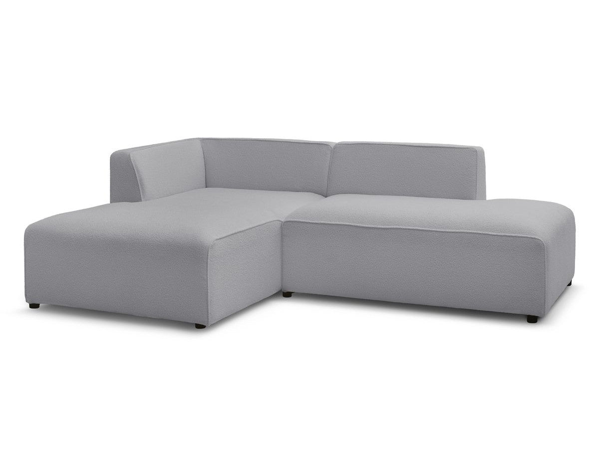 Canapé d'angle fixe MEGEVE tissu bouclette Angle gauche