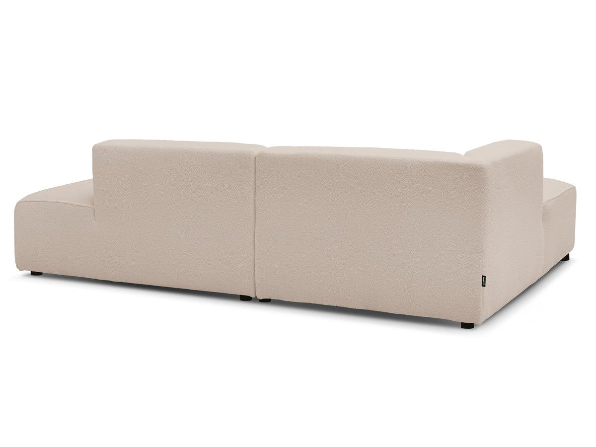 Canapé d'angle fixe MEGEVE tissu bouclette Angle droit