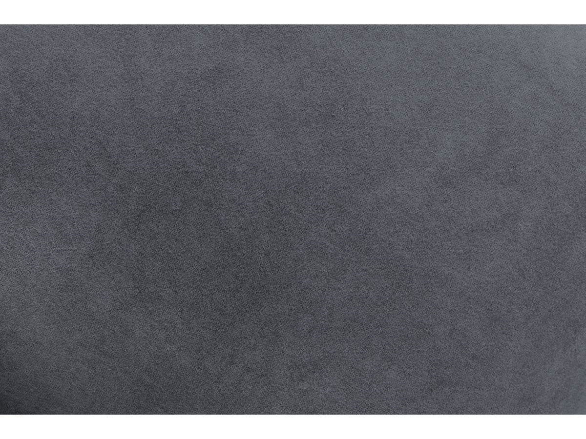 Canapé d'angle fixe MONT-BLANC velours avec pouf Angle gauche