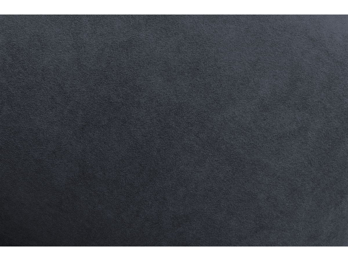 Canapé d'angle fixe MONT-BLANC velours avec pouf Angle gauche